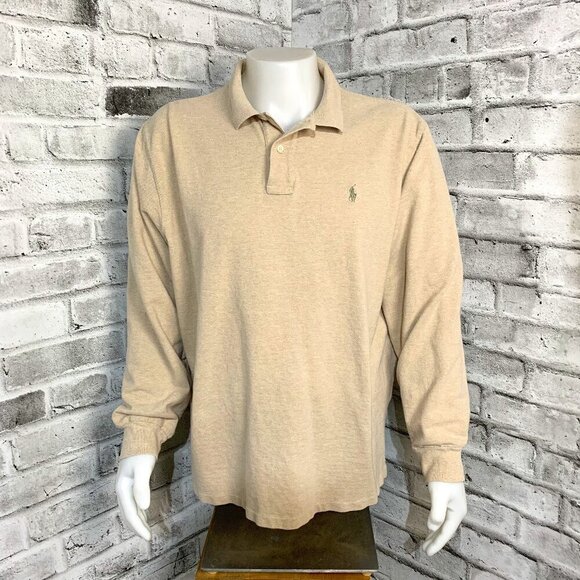 Polo Ralph Lauren Vintage 90s Long Sleeve Collared Henley - Picture 1 of 10